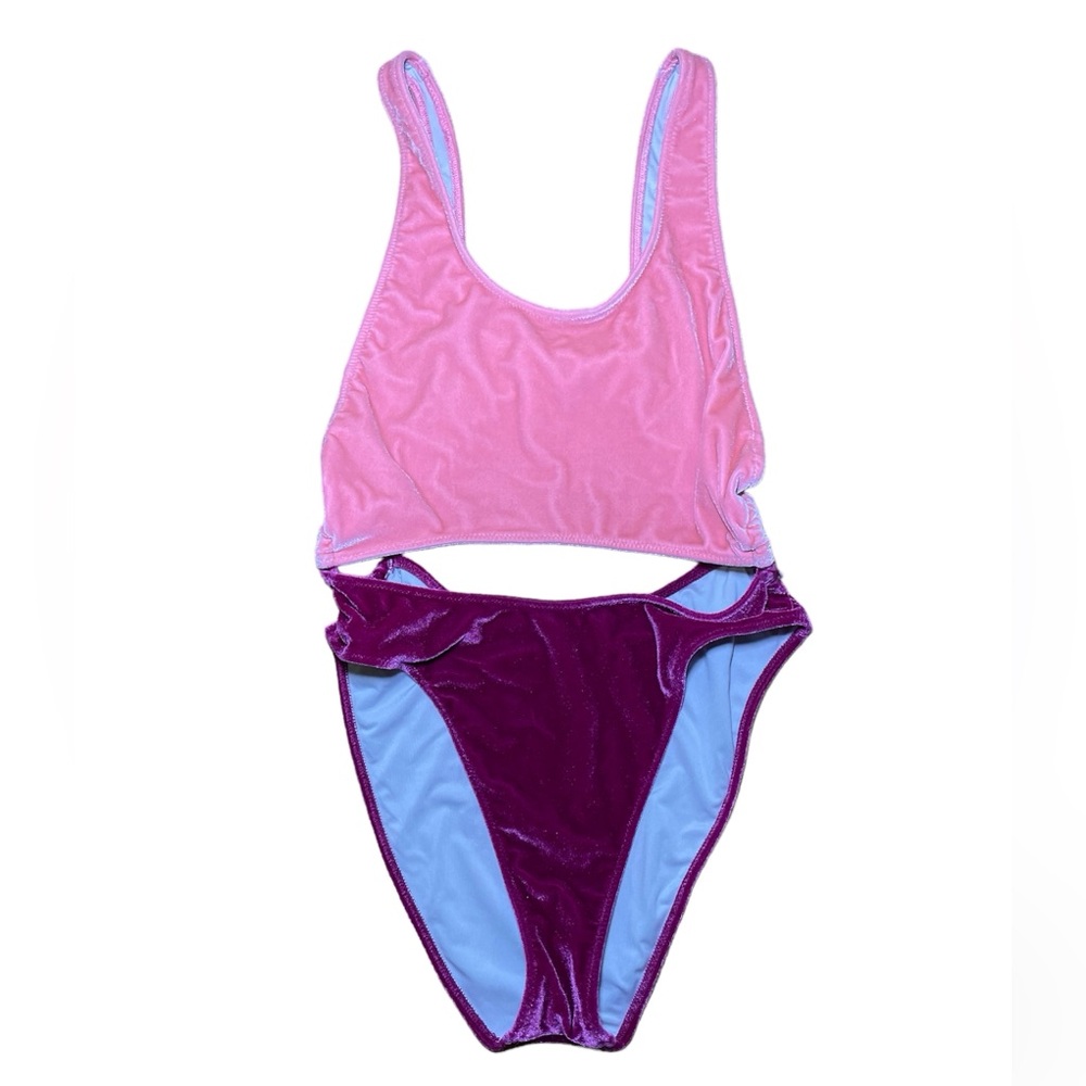 PINK Victoria Secret velvet one piece swimsuit.
